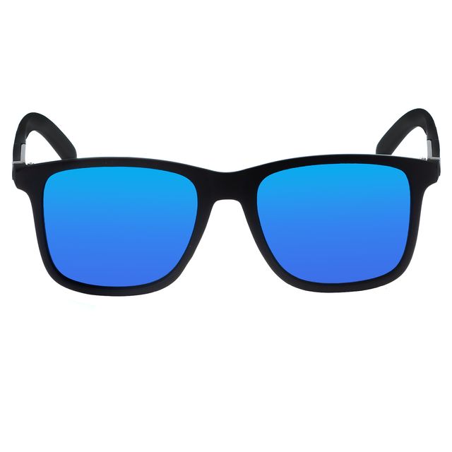 Óculos de Sol Quadrado Preto Fosco com Lente Azul P8839 Triton Eyewear