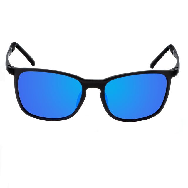 Óculos de Sol Quadrado Preto Fosco com Lente Azul P8673 Triton Eyewear