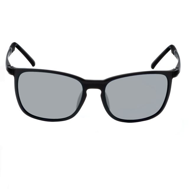Óculos de Sol Quadrado Preto Fosco com Lente Espelhada P8673 Triton Eyewear