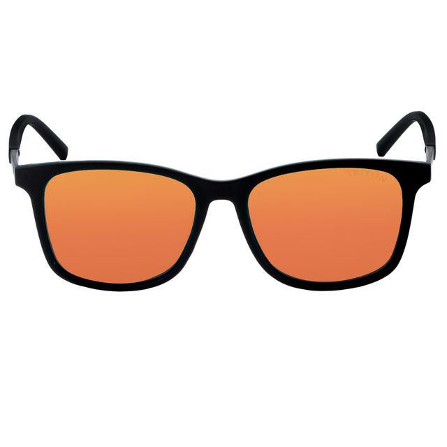 Óculos de Sol Quadrado Preto Fosco com Lente Laranja P7230 Triton Eyewear