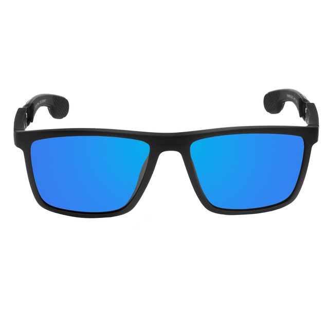 Óculos de Sol Quadrado Preto Fosco com Lente Azul TRAY819 Triton Eyewear