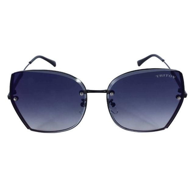 Óculos de Sol Quadrado Preto Esmaltado TRI110 Triton Eyewear