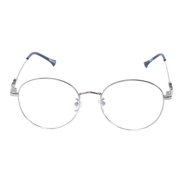 Armação Para Óculos de Grau Redonda Prata TRI029 Triton Eyewear