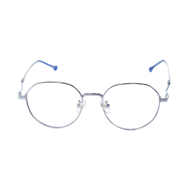 Armação Para Óculos de Grau Oval Prata TRI039 Triton Eyewear