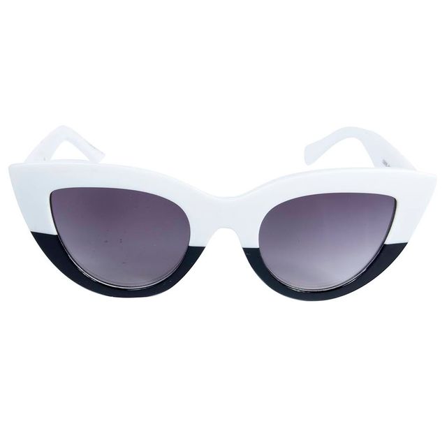 Óculos de Sol Gatinho Preto com Branco LQ9080 Triton Eyewear