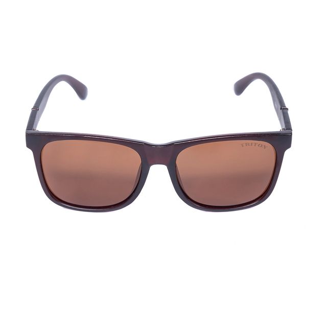 Óculos de Sol Polarizado Quadrado Marrom Fosco TRI027 Triton Eyewear